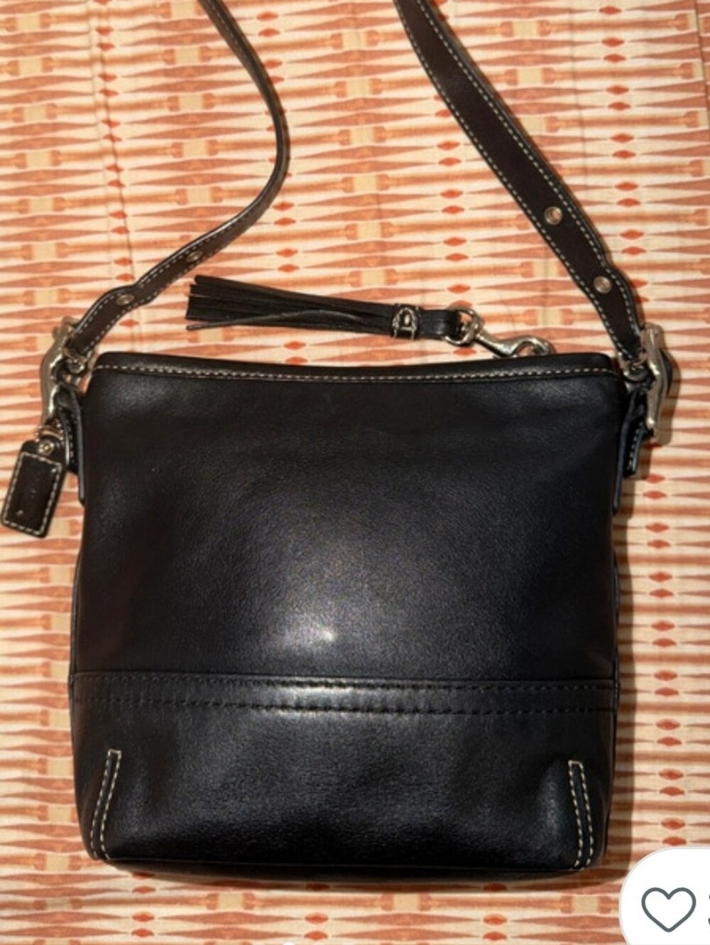 COMMING SOON! Coach Y2K Mini Black Leather Shoulder Crossbody with Tassel Accent